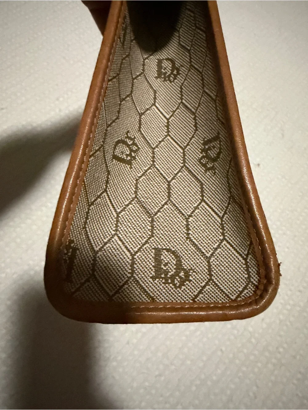Dior Beige and Brown Monogram Canvas Clutch